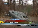 Lucky Driver Rescued Just Before Car Sinks