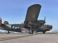 B-24 Bomber Flies Over Bridgeport