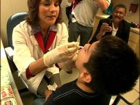 Hundreds Line Up For Swine Flu Vaccine