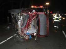Fiery Crash Closes Merritt