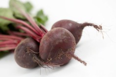 Salad of Roasted Beets with Crisp Apples and Goat Cheese Mousse