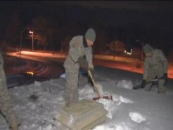 National Guard Helps Tolland Clear School Roofs