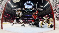 Hawks Beat Bruins in Triple OT in Game 1