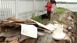 Coast Guard Building Damaged by Irene