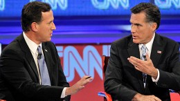 Romney and Santorum Spar in Fiery Debate