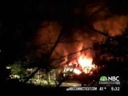 Firefighters Battle Concrete Company Fire