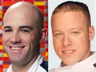 Two Hell's Kitchen Chefs Cooking Together 