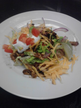Crisp Corn Tostadas with BBQ Chicken and Jack Cheese