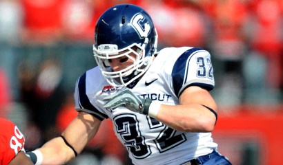 UConn linebacker and co-captain Scott Lutrus was arrested on Thursday night during Spring Weekend. UConn linebacker and co-captain Scott Lutrus was arrested on Thursday night during Spring Weekend.