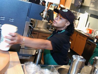 She better hurry up--Starbucks wants its baristas to be speed machines. She better hurry up--Starbucks wants its baristas to be speed machines.