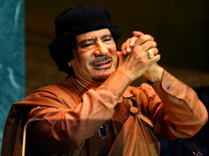 Libyan leader Moammar Khaddafy Had a lot to say at the UN Wednesday. Be glad you didn't have to be there for it. Libyan leader Moammar Khaddafy Had a lot to say at the UN Wednesday. Be glad you didn't have to be there for it.