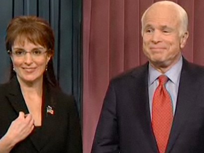 Tina Fey and John McCain on Saturday Night Live.