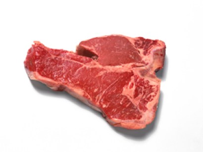 Raw steak on a plate