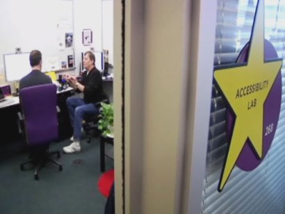 Scott Budman, Alan Brightman in the Yahoo office Scott Budman, Alan Brightman in the Yahoo office