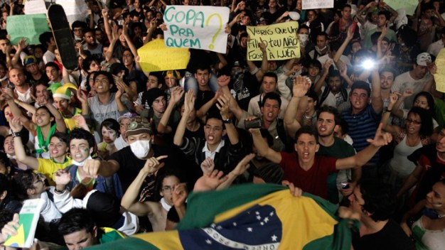 More Than 100,000 Protesters Take to the Streets of Brazil