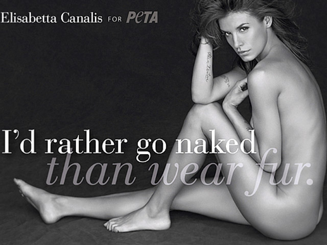 Bare-It-All PETA Ads: Elisabetta Canalis' Sexy Shoot