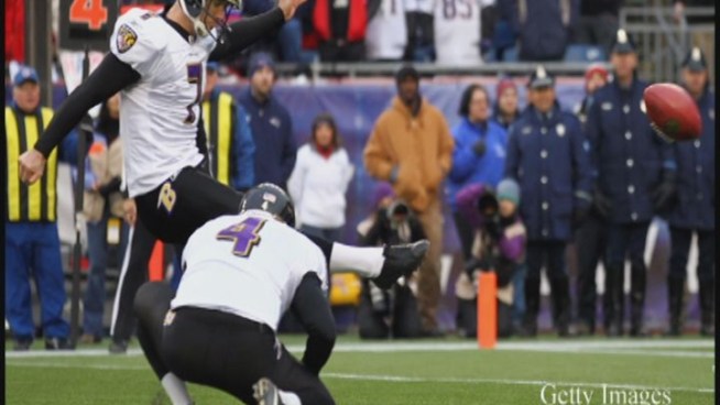 When Billy Cundiff, the Baltimore Ravens kicker, missed a field goal with just seconds to go against the Patriots on Sunday, New England secured the AFC title and Terry Oder, of  West Hartford man secured a souvenir that he will cherish forever. 