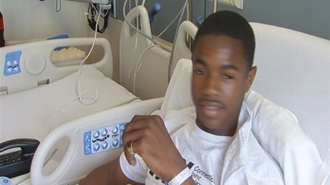 18yr old Smysshell Delva had hip replacement surgery at St Francis Hospital