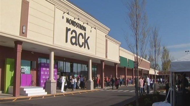 Nearly 1,000 people waited in line for deals and a chance to win a $2,000 shopping spree at the grand opening of Nordstrom Rack in Farmington. Sean Keating of West Hartford was the lucky shopping spree winner. Other shoppers took advantage of huge discounts and secret gold hangers that could be redeemed for a $100 gift card.