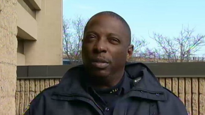 New Haven Officer Albert McFadden was on traffic duty since school is still out, and he was in the right place at the right time when he heard there had been a bank robbery in Woodbridge.