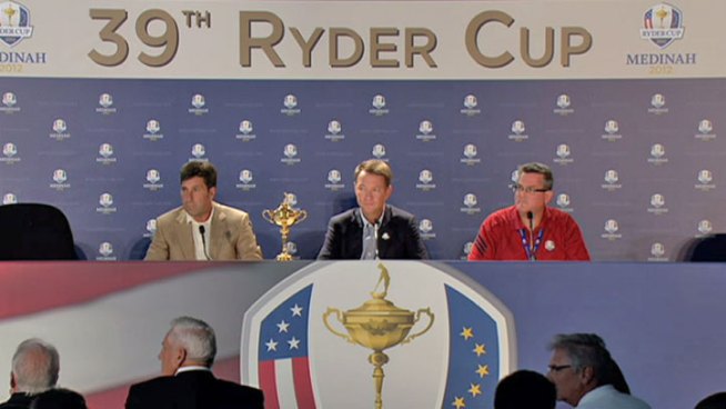 Davis Love III and José María Olazábal kick off the week with a brief Q&A session.