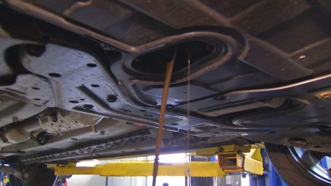 The used oil from the Key Hyundai service department heats their work area.