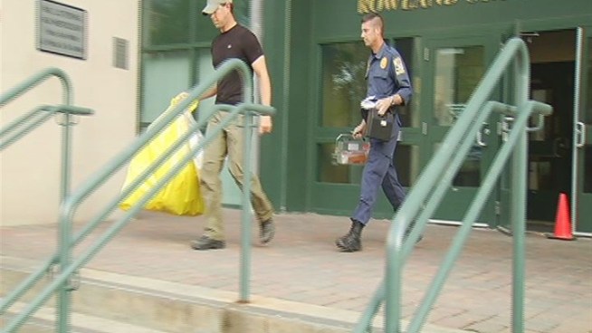 A mysterious white powder was found in envelopes at 2 schools and a government building Thursday.