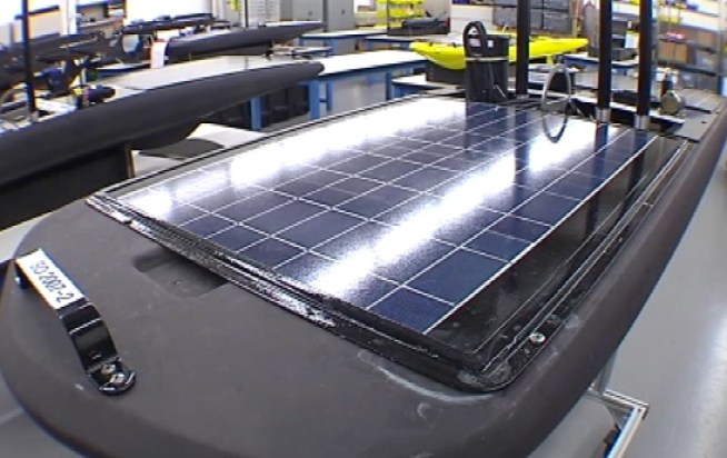 Joe Rosato Jr. shows us a Sunnyvale company's role in a world record breaking tour of the world by an unmanned surfboard.