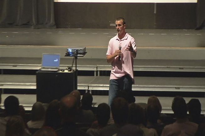 After a long journey through addiction and recovery, former Celtic Chris Herren brought his cautionary tale to Nutmeg State Games athletes in New Britain.