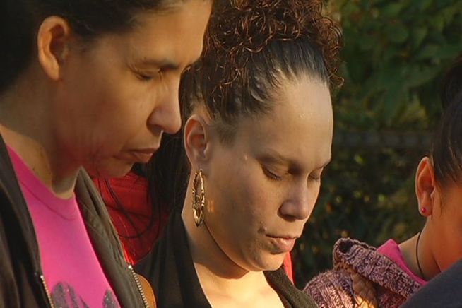 Family and friends of Sonia Rivera, 48, gathered near the alley where she was found beaten. No arrests have been made in the case, and now her family is asking the community to help detectives find the killer.