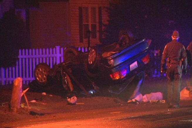 Three men are in custody, accused of breaking into several cars in Plainville and trying to get away from local police. The chase ended in a front yard on East Maple.