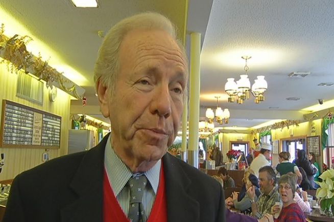 Sen. Joseph Lieberman did something on Wednesday he has done 180 times during his long career; he visited Connecticut's diners.