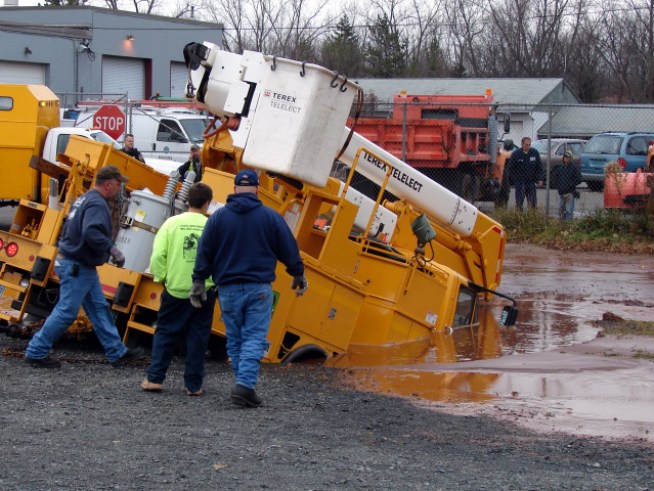 That's a Truck in a Sinkhole