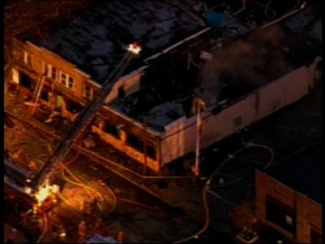 Fire displaces 8