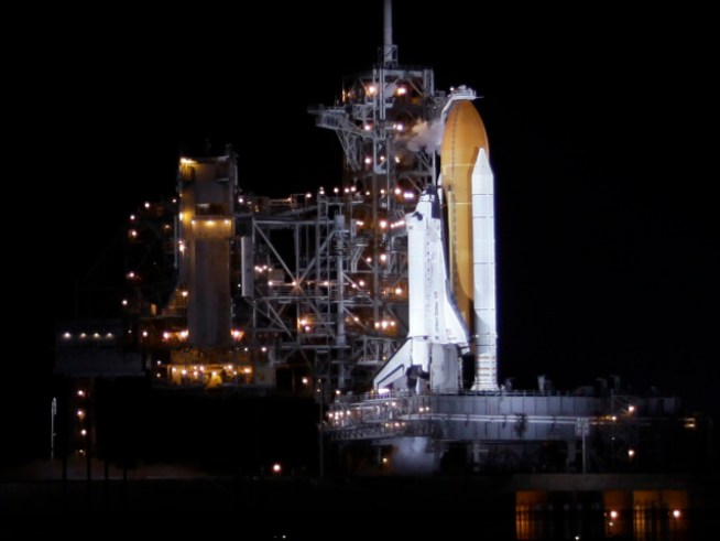 Space Shuttle Discovery Blasts Off