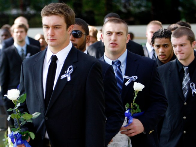 UConn Football Team Gathers to Bury Their Friend, Classmate