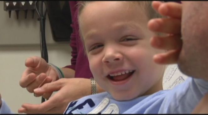 A young cancer patient was sworn in as Watertown's youngest honorary police officer.