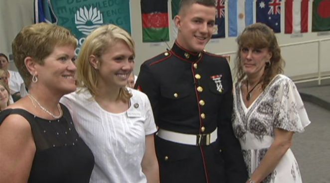 Kate Sobieraj's graduation from Goodwin College was going to be special, but when her brother, currently serving in the Marines, made a surprise visit. Her night became one she would never forget.