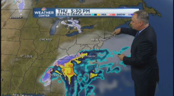 NBC Connecticut's Bob Maxon takes a look at the midday forecast for January 16, 2013.