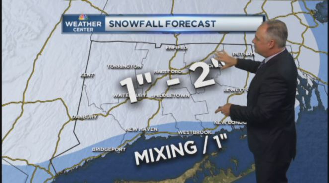 NBC Connecticut Meteorologist Bob Maxon takes a look at the snowy forecast for November 27, 2012.