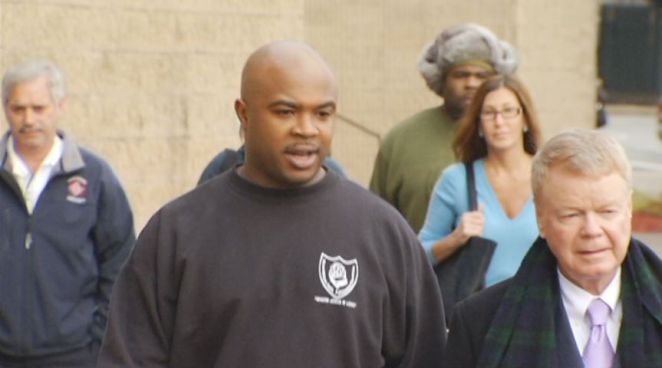 Eight year veteran turns himself in.