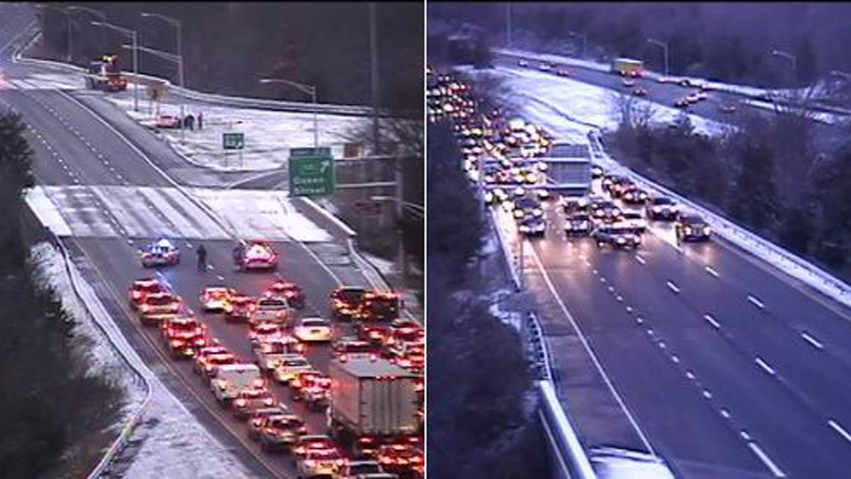 I-84 West Reopens in Southington After Multiple Crashes