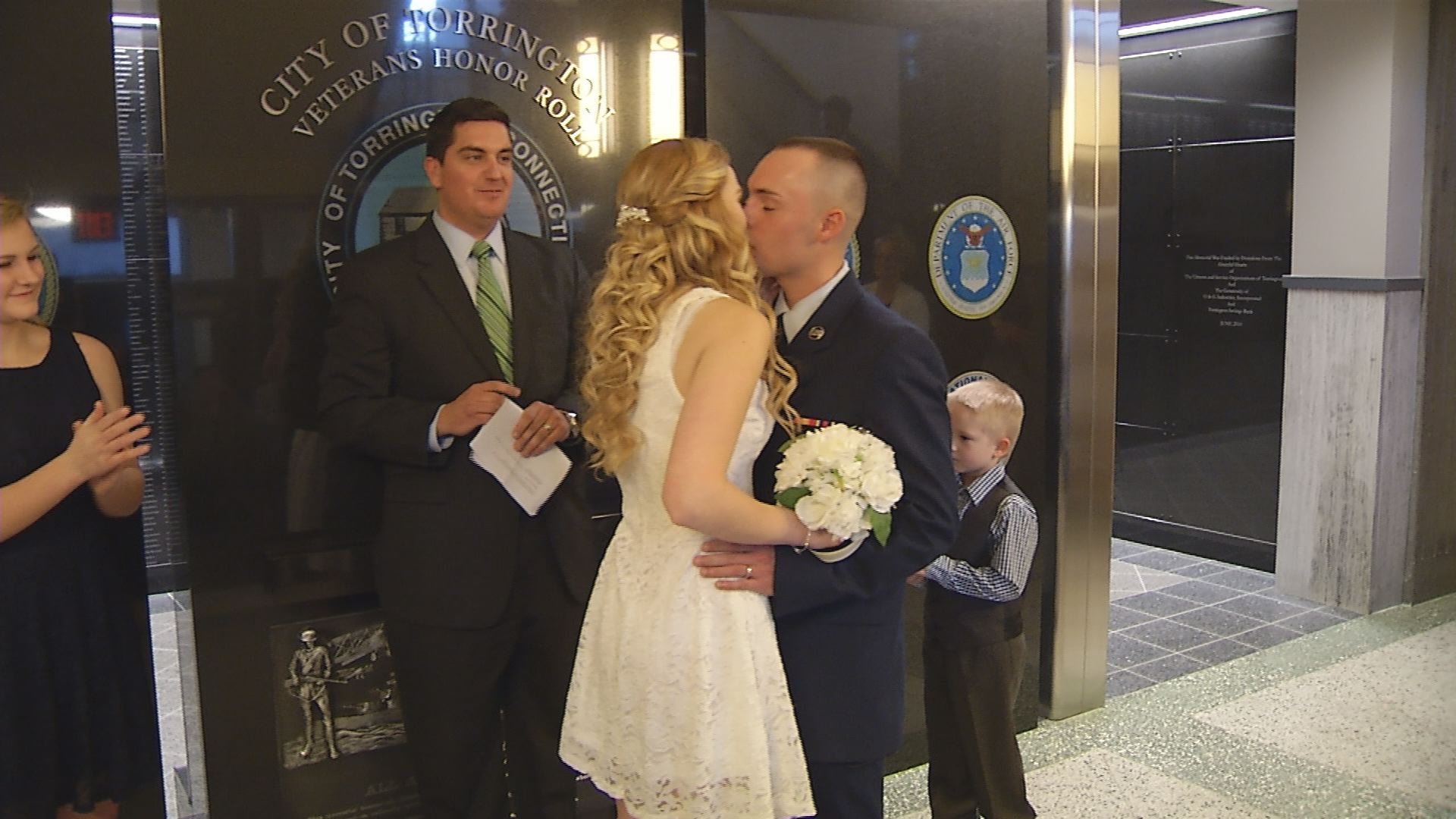Military Couple Weds in Ceremony at Torrington City Hall