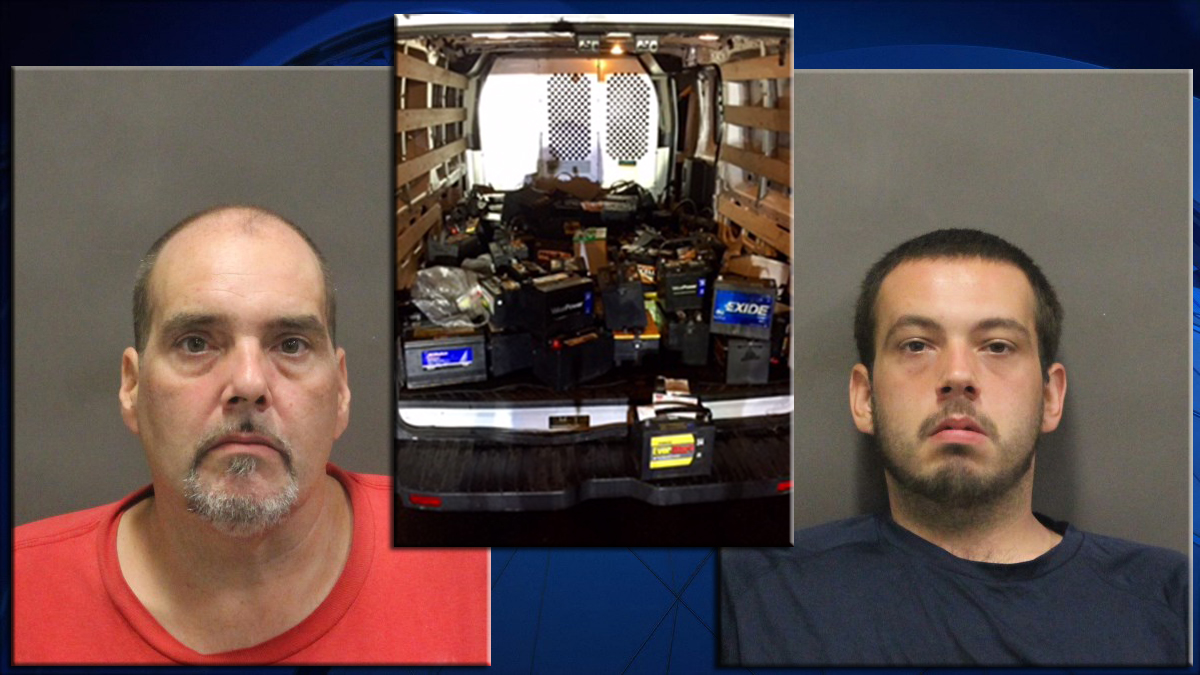 Father and Son Arrested in Spree of Car Battery Thefts