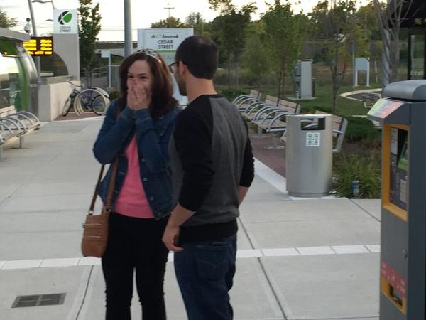 Surprise Engagement on CT Fastrak