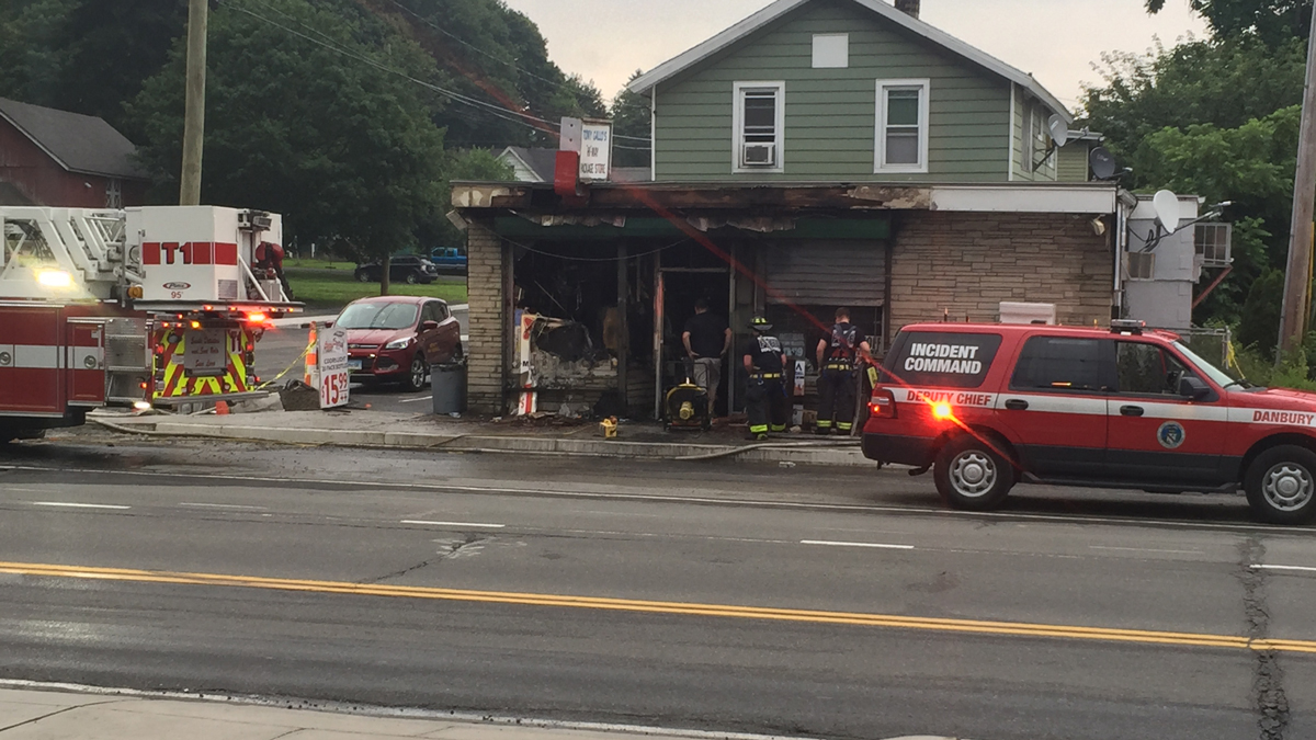 Crews Investigate Fire at Liquor Store in Danbury