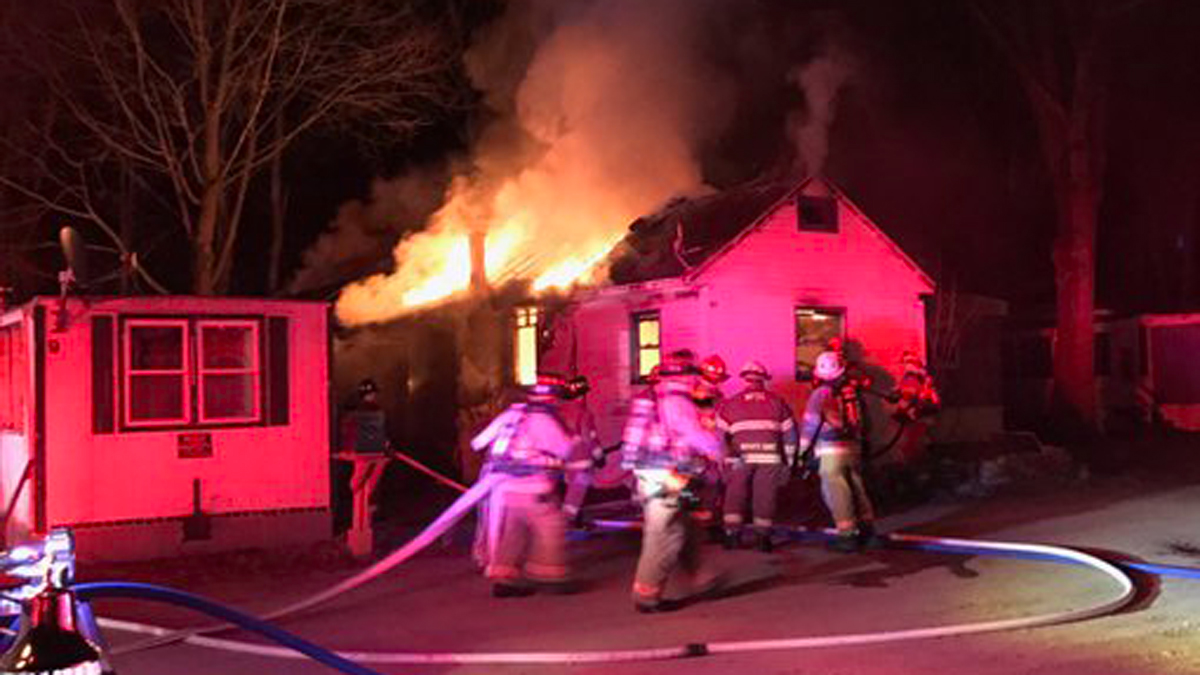 Crews Battle Fire at Killingly Mobile Home
