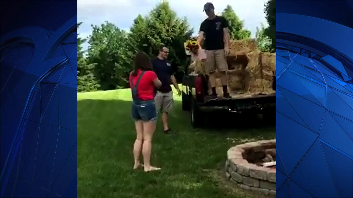 Marine Surprises Sister at Graduation Party