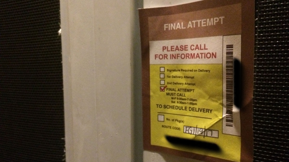 Fake Delivery Tags Left on Doors in Bristol