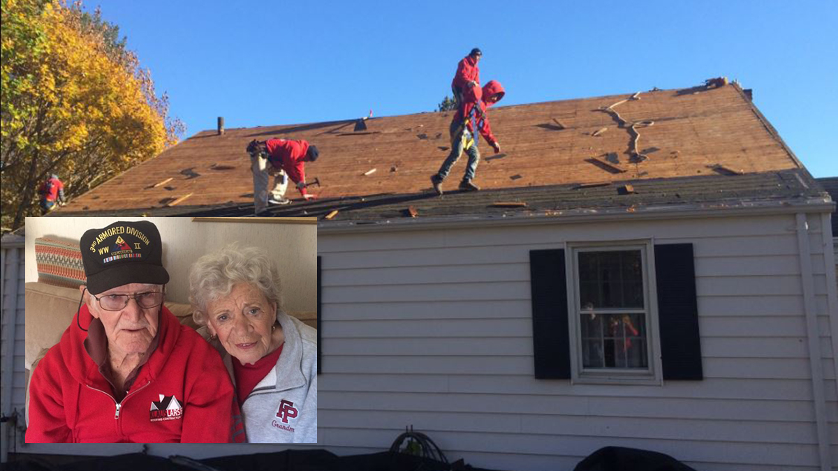 Volunteers Donate New Roof to World War II Veteran